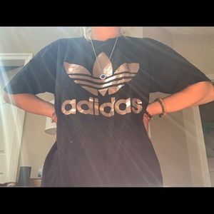 Holographic adidas tee